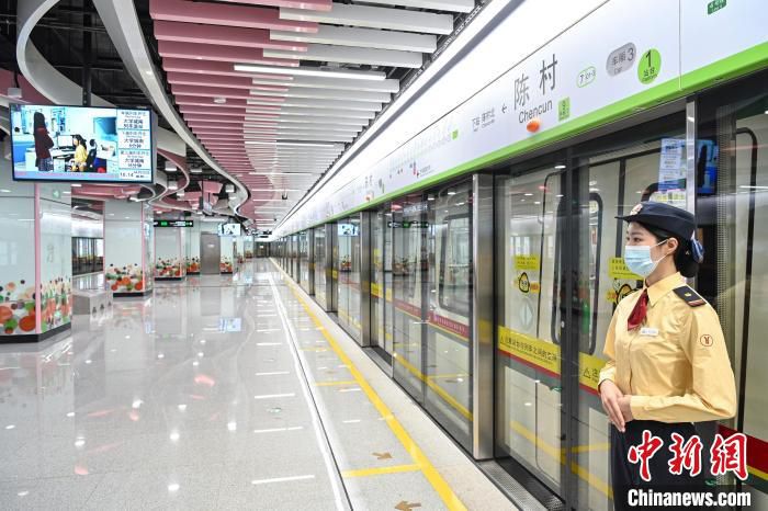 连接广佛的新线路广州地铁七号线西延段陈村站。　陈骥旻 摄