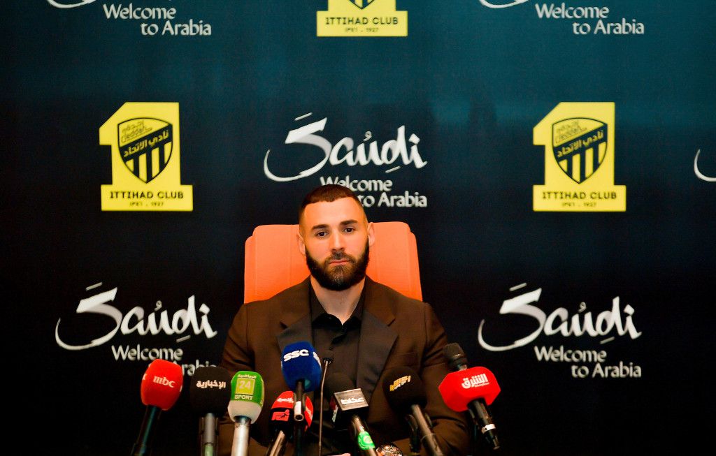 簡迪將跟法國同鄉賓施馬(Karim Benzema)在伊蒂哈德聯手。路透社