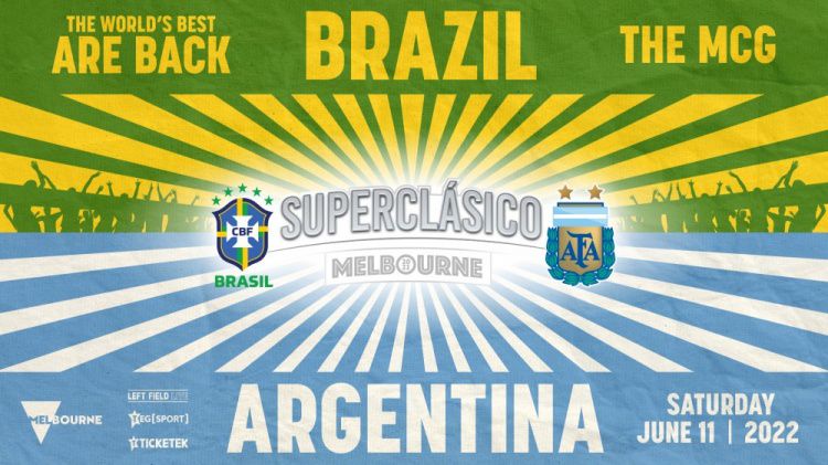 巴西与阿根廷会于6月11日，在澳大利亚墨尔本进行一场国际比赛