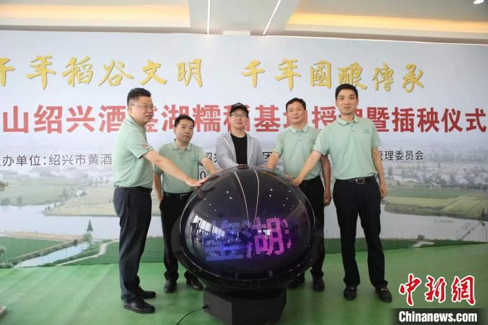绍兴酒鉴湖糯稻基地慢直播开通仪式 沈鸿泉 摄