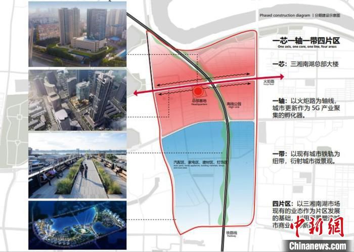 湖南5G应用生态产业园规划图。　芙蓉区宣传部 供图