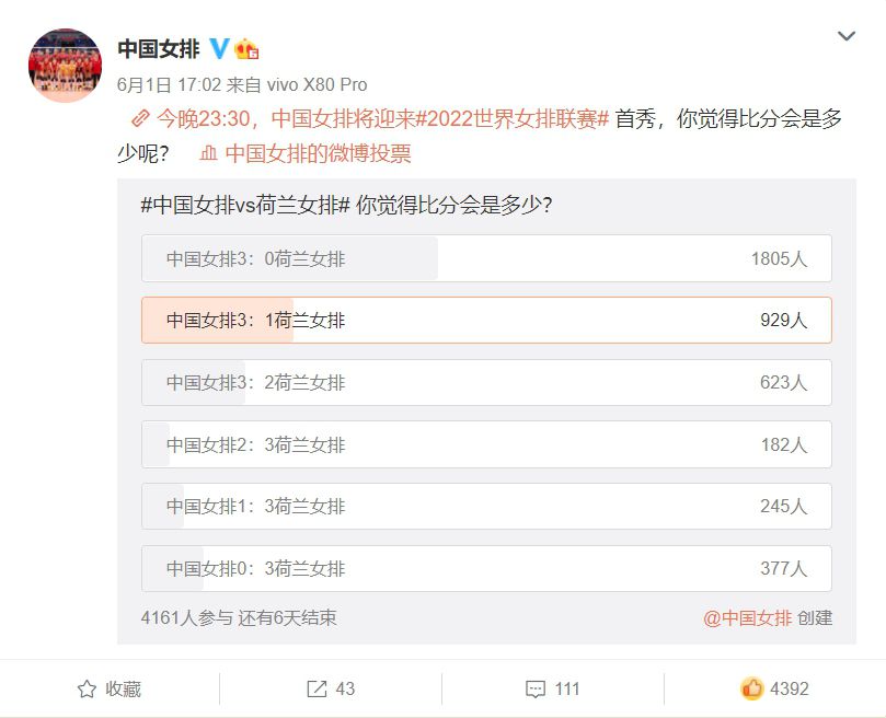 图片来源：中国女排官方微博截图