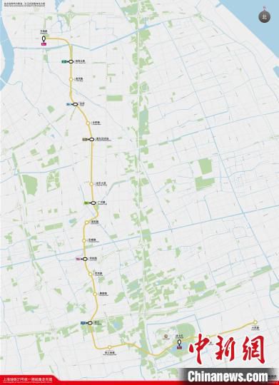 上海地铁21号线一期线路走向图 上海地铁方供图