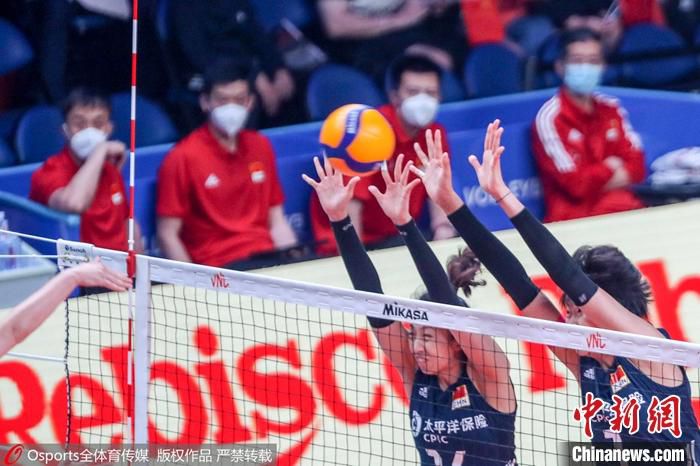资料图：中国女排在比赛中。图片来源：Osports全体育图片社