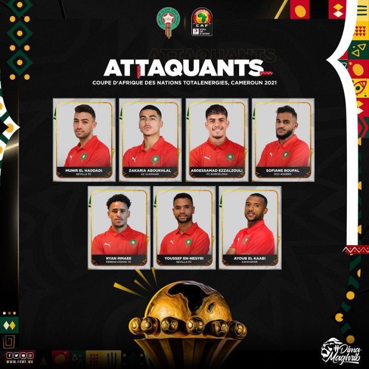 摩洛哥非洲杯大名单：阿什拉夫、恩-内斯里、阿布德入选
