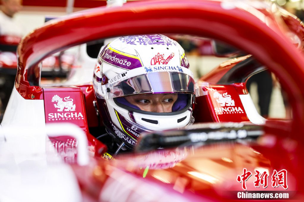中国首位F1车手周冠宇。 阿尔法-罗密欧车队供图