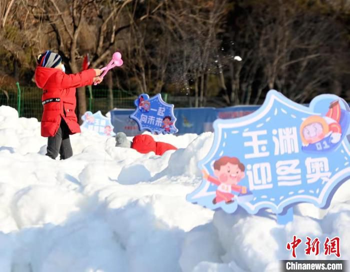 图为游客在北京市属公园的雪场游玩。　北京市公园管理中心供图
