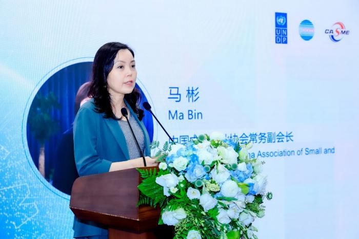 　　(图为中国中小企业协会常务副会长马彬)
