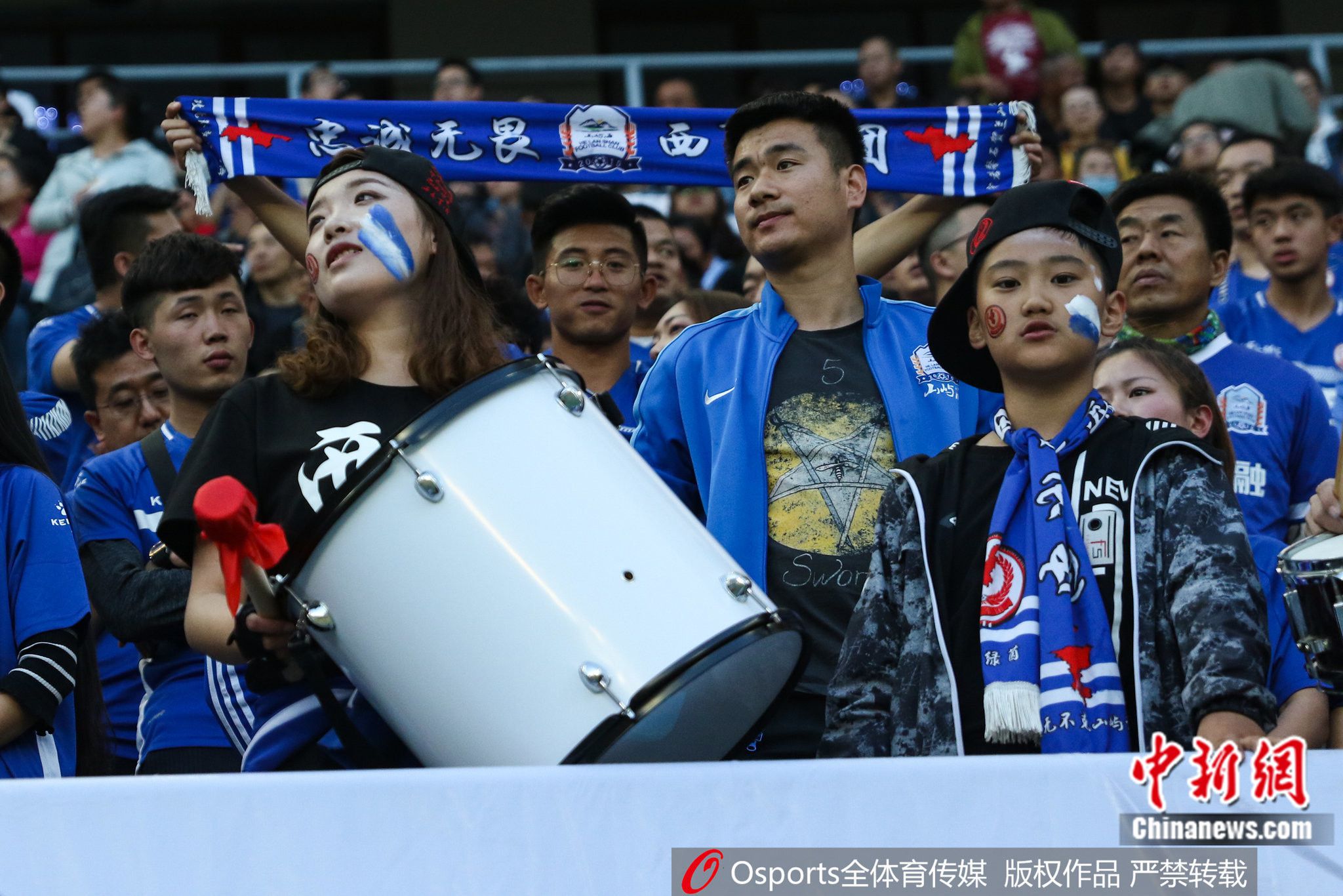 资料图：银川队主场球迷。图片来源：Osports全体育图片社。