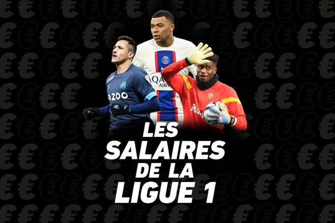 法甲球员月薪TOP30：姆巴佩600万欧高居榜首，前十位均来自巴黎