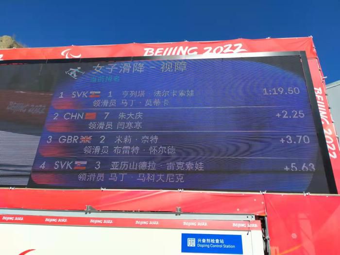 现场成绩公布。刘星晨 摄