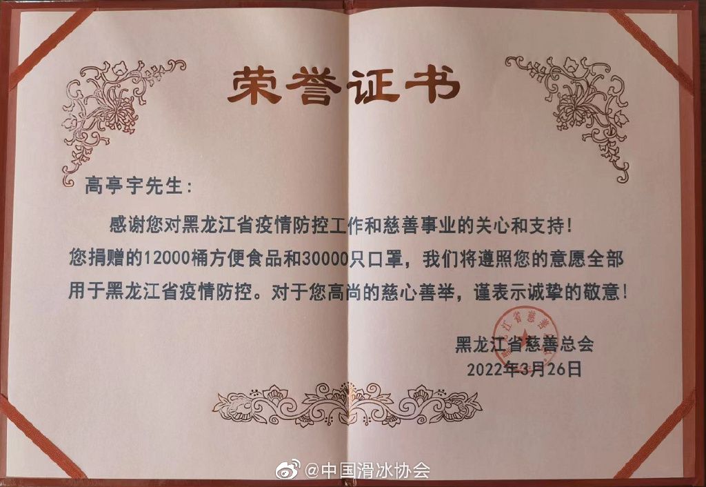 图片来源：中国滑冰协会。