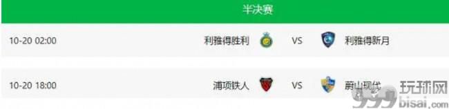 2021亚冠半决赛对阵