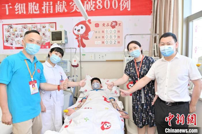 郑伟庆捐献造血干细胞。　袁宝勤 摄