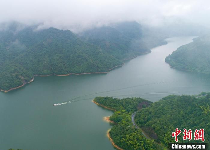 浙江安吉的绿水青山航拍图 夏鹏飞 摄