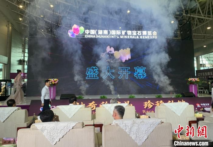 7月8日，第十届中国(湖南)国际矿物宝石博览会在湖南郴州开幕。　鲁毅 摄