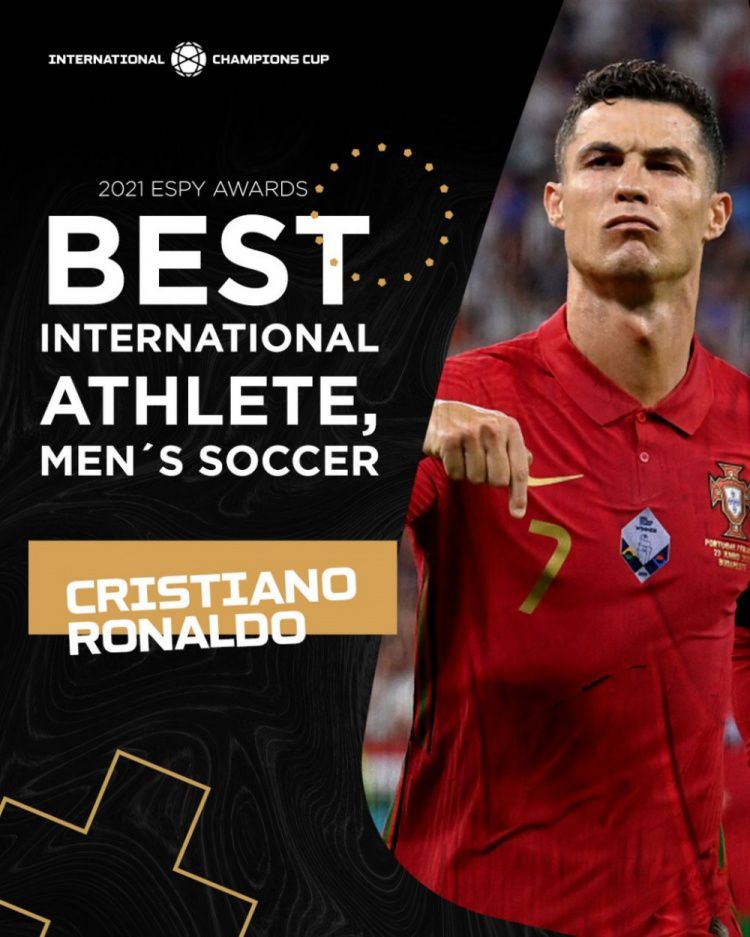C罗当选ESPY年度国际男足最佳球员，获奖后发视频感谢球迷