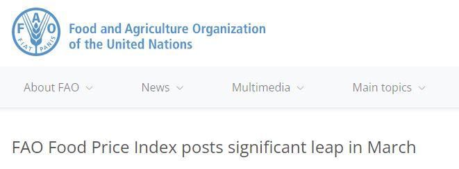 截图自联合国粮农组织官网。