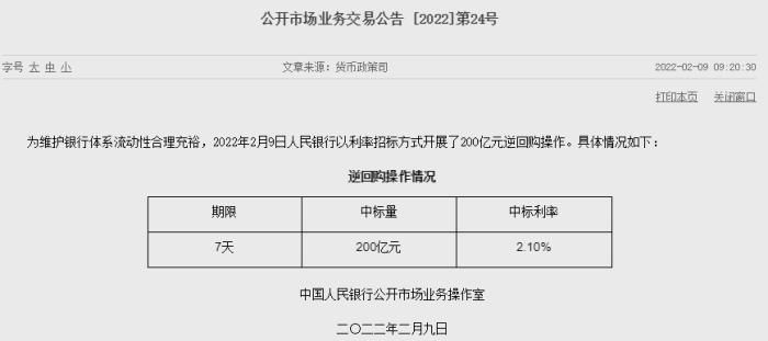 截图自央行官网。