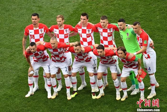 俄罗斯世界杯上的克罗地亚队。中新社记者 毛建军 摄