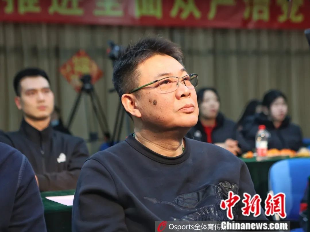 资料图：2022年2月10日，蔡斌就任中国女排主教练壮行会。图片来源：Osports全体育图片社