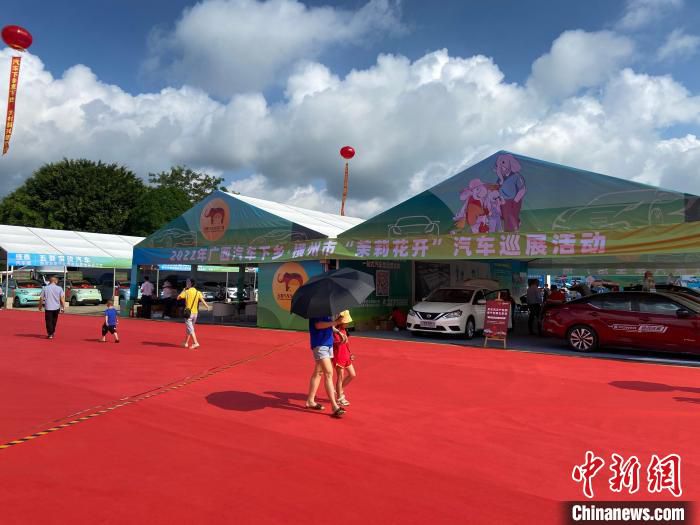 图为“汽车下乡”惠民巡展活动现场。　林洁琪 摄