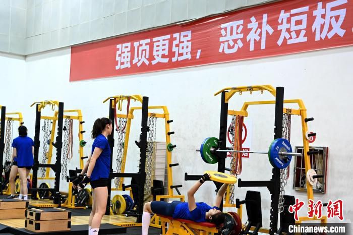 中国女排队员在漳州集训。　张金川 摄