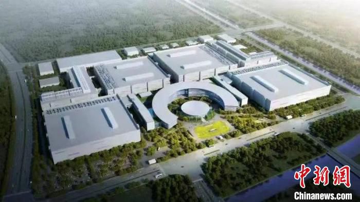 中芯国际临港基地项目效果图。　上海发布 摄