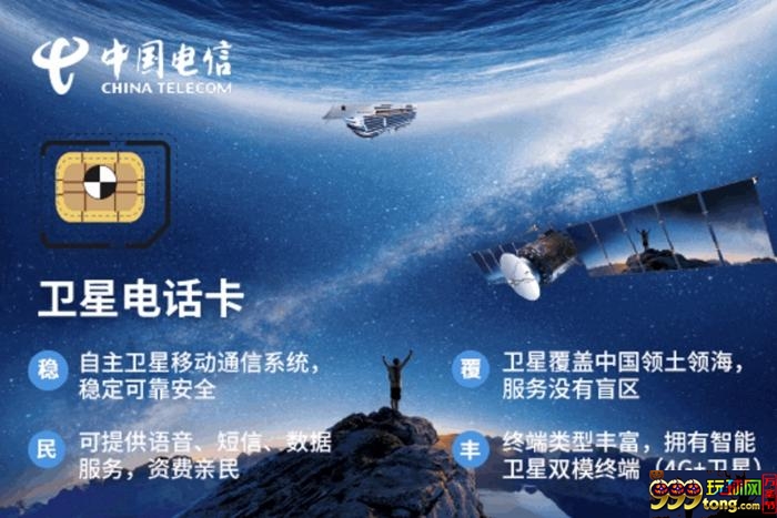 卫星电话卡。图片来源：中国电信掌上营业厅截图。