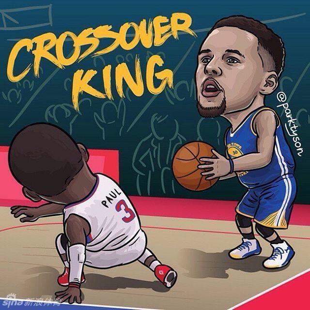 博彩资讯：韩国漫画家笔下的NBA晃动巨星：库里晃倒保罗