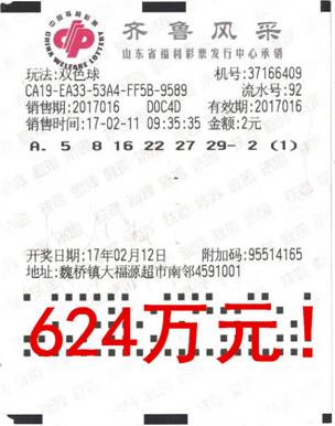 早饭零钱换来六百万大奖