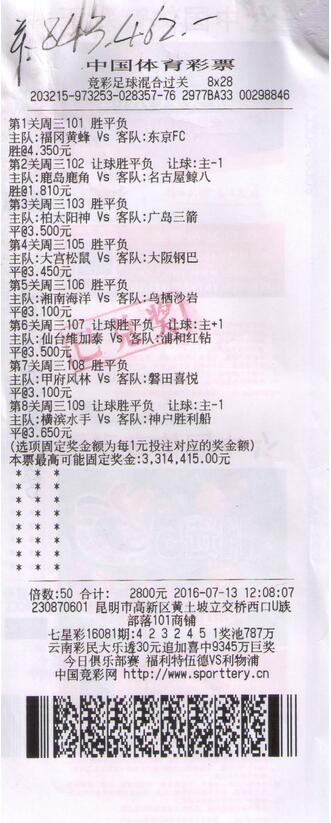 专业彩民中竞彩446万元 每天投注4万无人敢跟单