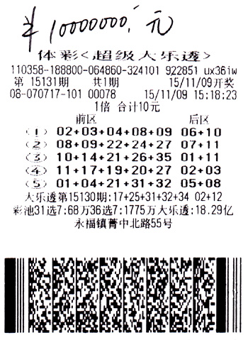 农民买机选号中1000万 次日妻子站点踩点求证