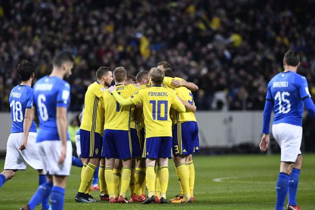世预赛-意大利0-1瑞典 晋级世界杯命悬一线