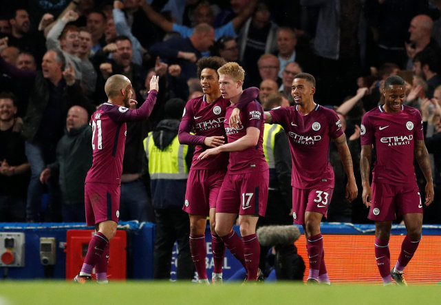 玩球赛报：英超-曼城1-0胜切尔西 德布劳内绝杀
