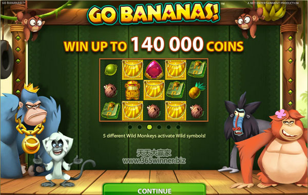 玩球即时：NETENT最新发布老虎机游戏“香蕉加油Go Bananas!” 