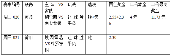 过关2串1：蓝军士气萎靡 埃因霍温神勇