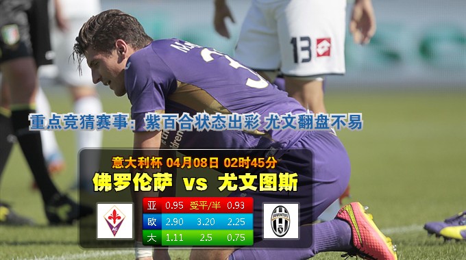 焦点赛事：2015年4月8日 意大利杯 佛罗伦萨vs尤文图斯直播