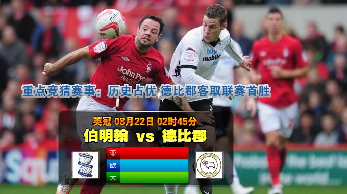 玩球网心水：英冠　8月22日 2:45　伯明翰 VS 德比郡