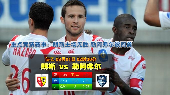 玩球网心水：法乙　9月1日 2:30　朗斯 VS 勒阿弗尔