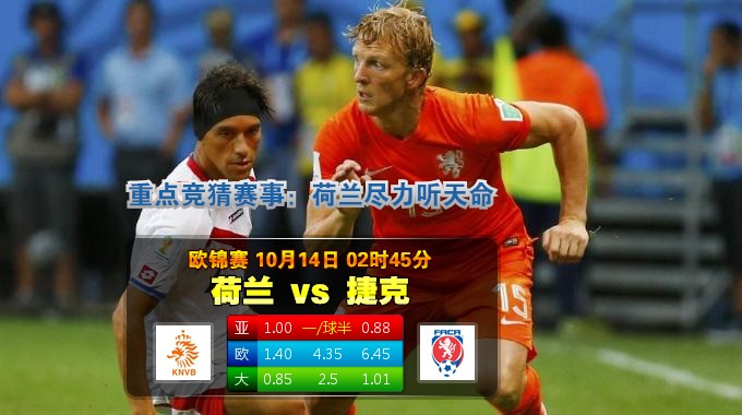 玩球网心水：欧锦赛　10月14日 2:45　荷兰 VS 捷克