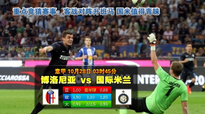 玩球网心水：意甲　10月28日 3:45　博洛尼亚 VS 国际米兰 