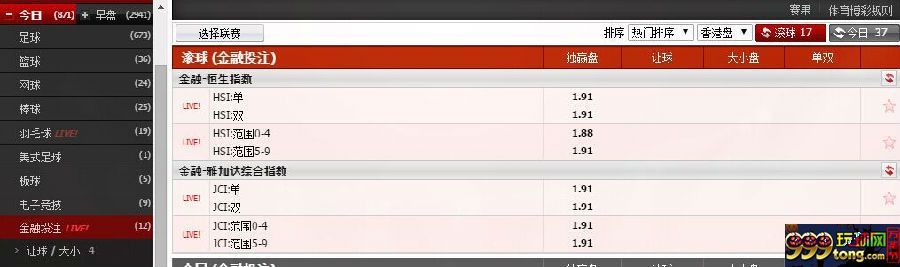 玩球小报：【吉祥坊】滚球金融投注盘口 有研究的哥哥吗？ 